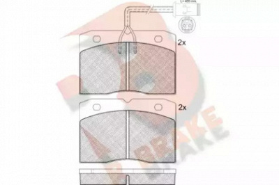 R BRAKE rb0730 -  Комплект тормозных колодок, дисковый тормоз